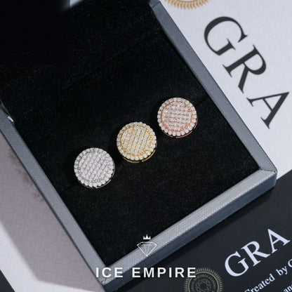Iced Out 925 Silver Moissanite Stud Earrings