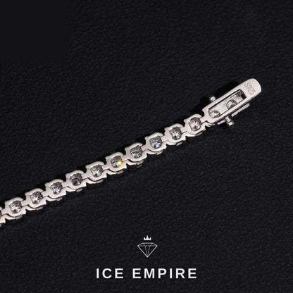 Iced Out 925 Silver Moissanite Tennis Bracelet