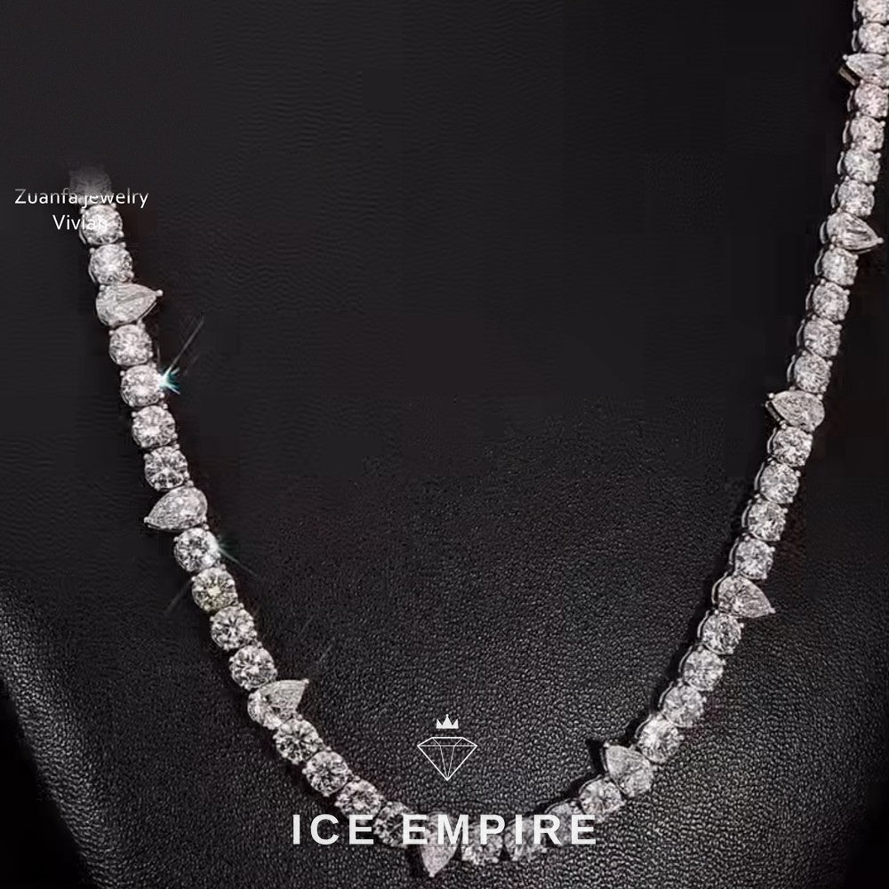 Iced Out Rose Gold Plated Moissanite Cuban Chain