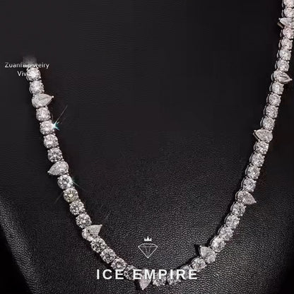 Iced Out Rose Gold Plated Moissanite Cuban Chain