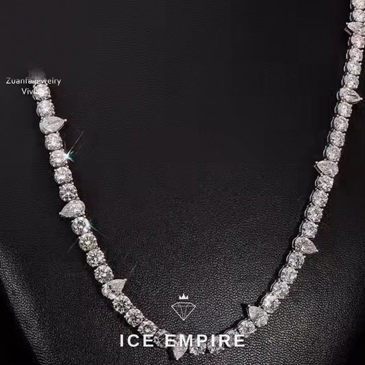 Iced Out Rose Gold Plated Moissanite Cuban Chain