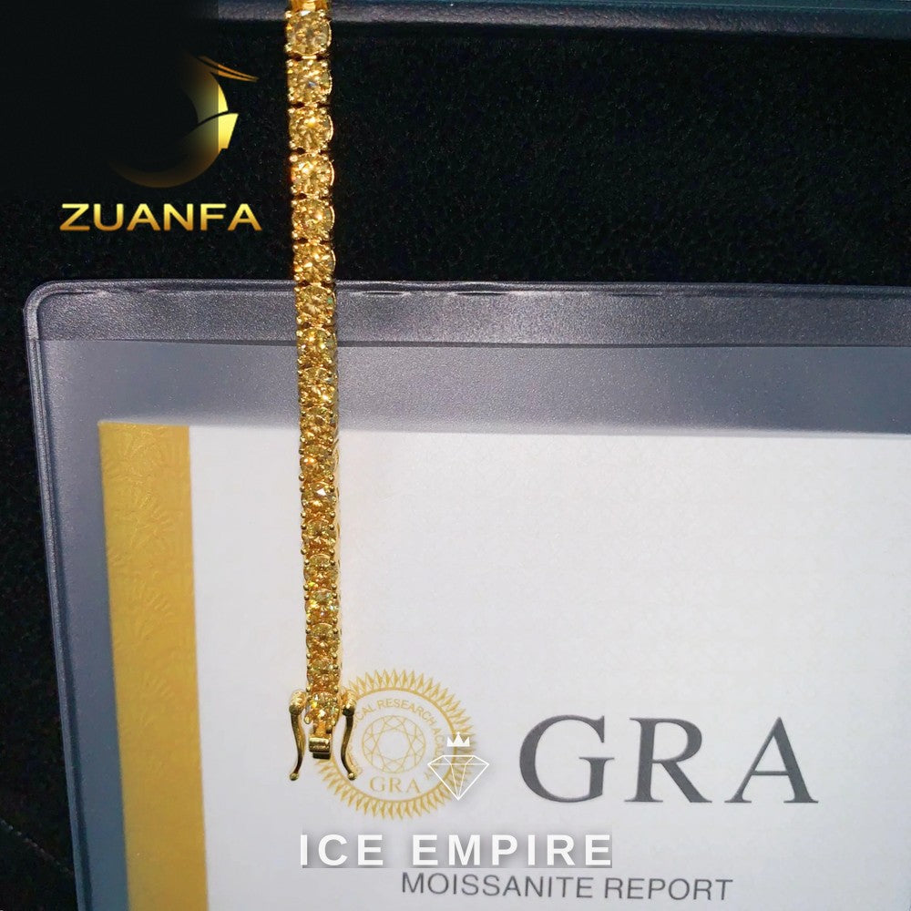 Iced Out Rose Gold Plated Moissanite Cuban Chain