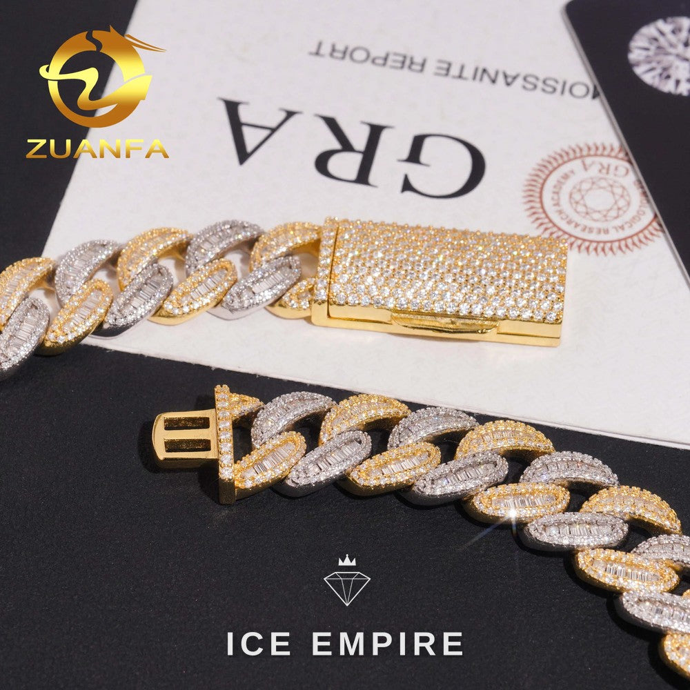 Iced Out Rose Gold Plated Moissanite Cuban Chain