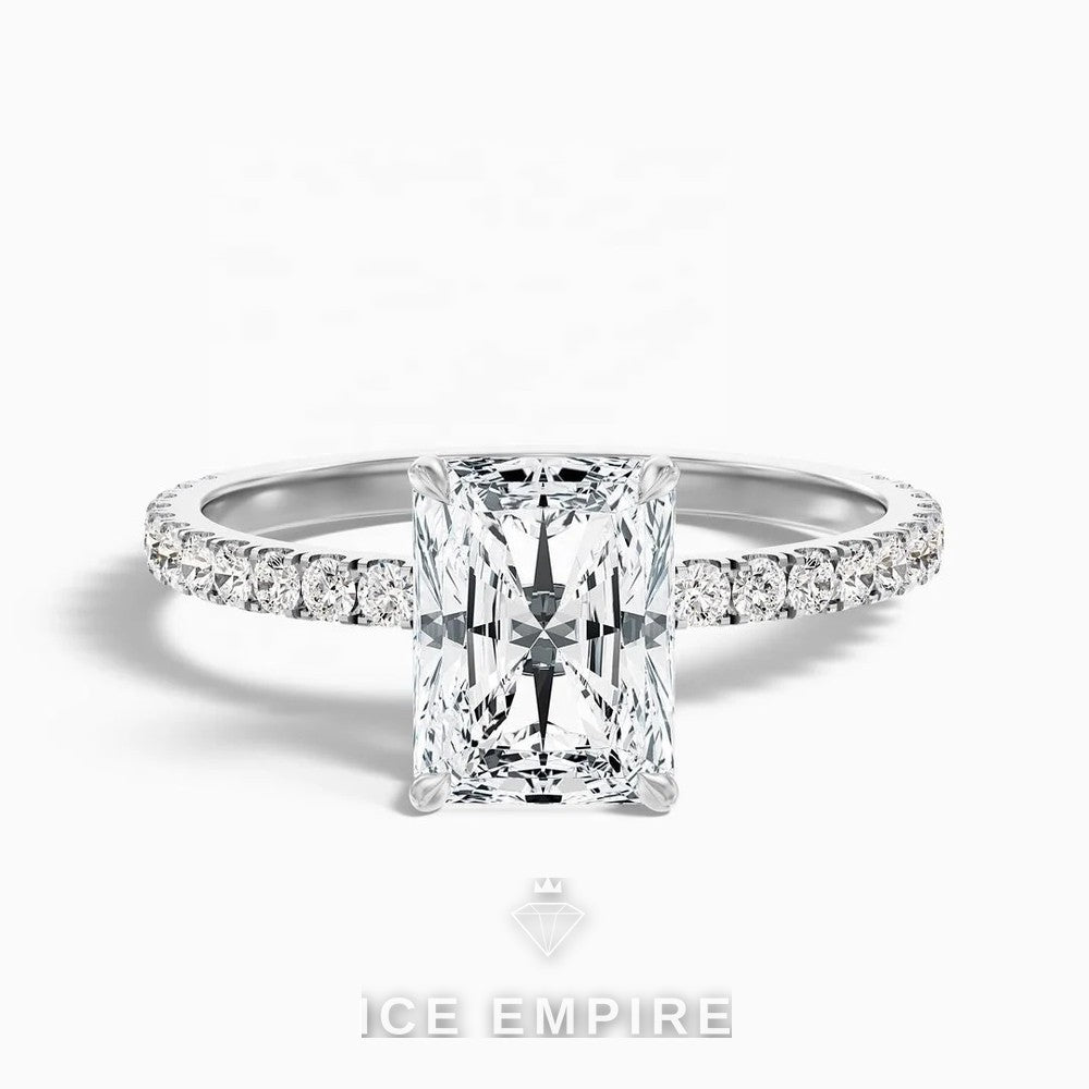 Iced Out 10K Gold Lab Grown Diamond Engagement Ring