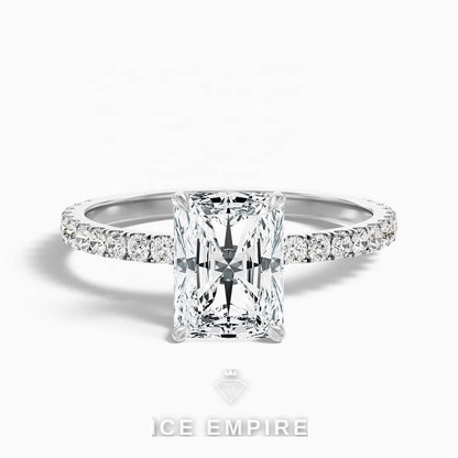Iced Out 10K Gold Lab Grown Diamond Engagement Ring