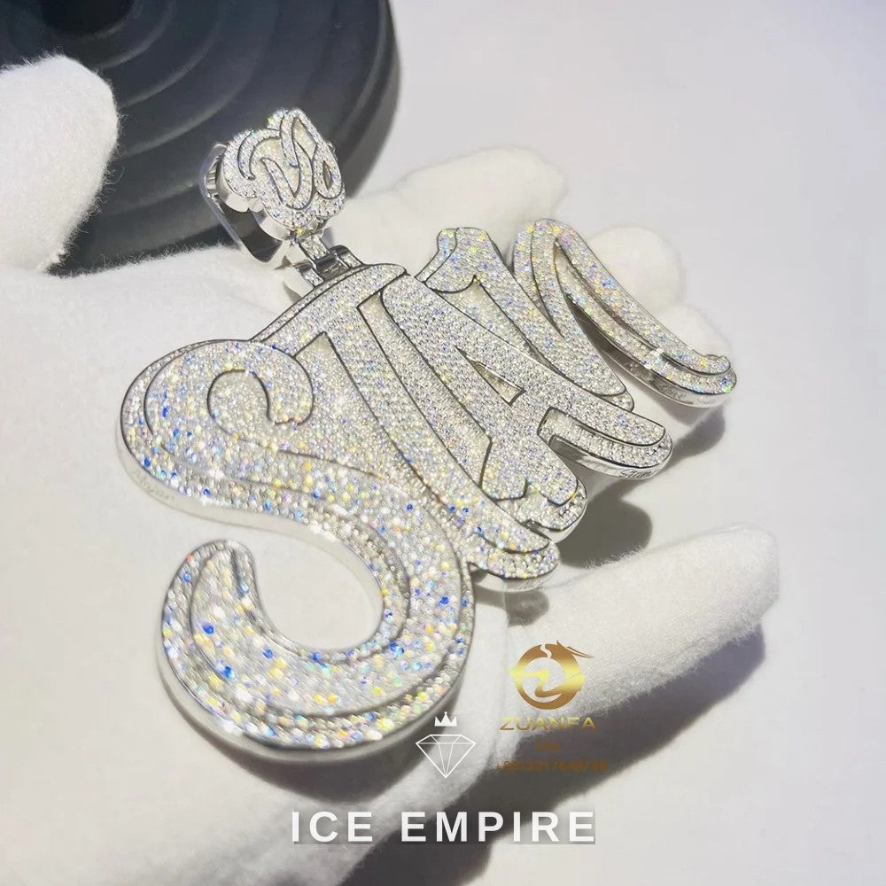 Iced Out 925 Silver Pendant