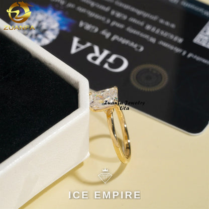 Iced Out Rose Gold Plated Moissanite Wedding Band