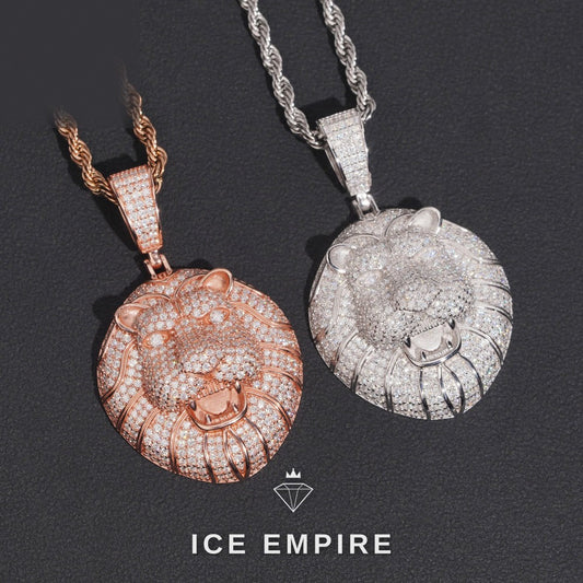 Iced Out Rose Gold Plated Moissanite Pendant