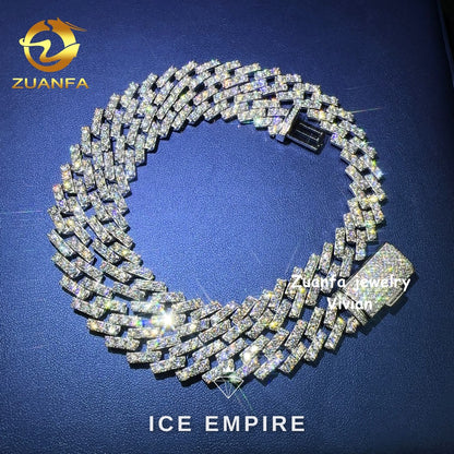 Iced Out Rose Gold Plated Moissanite Cuban Chain
