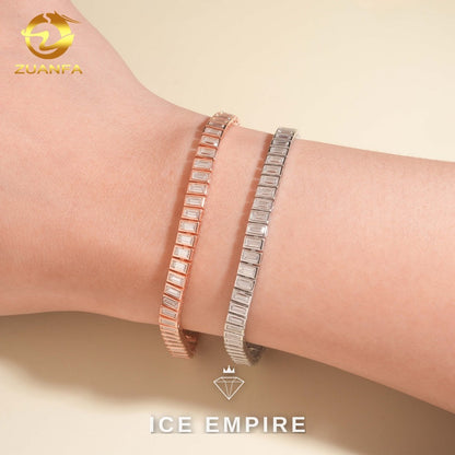 Iced Out 925 Silver Moissanite Tennis Bracelet