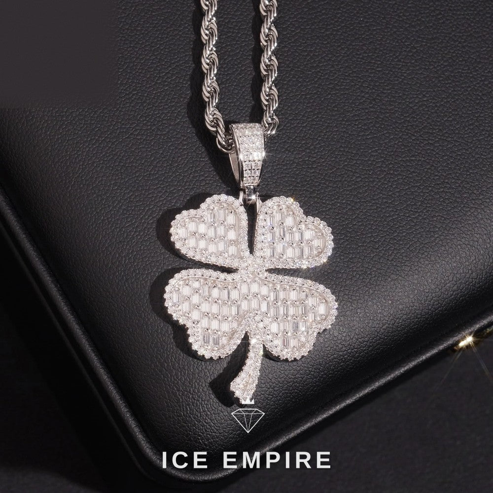 Iced Out Rose Gold Plated Moissanite Pendant
