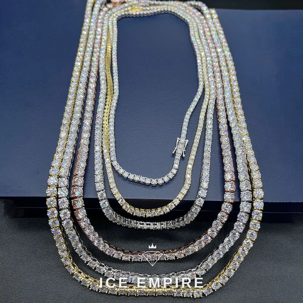 Iced Out Rose Gold Plated Moissanite Cuban Chain