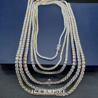 Iced Out Rose Gold Plated Moissanite Cuban Chain