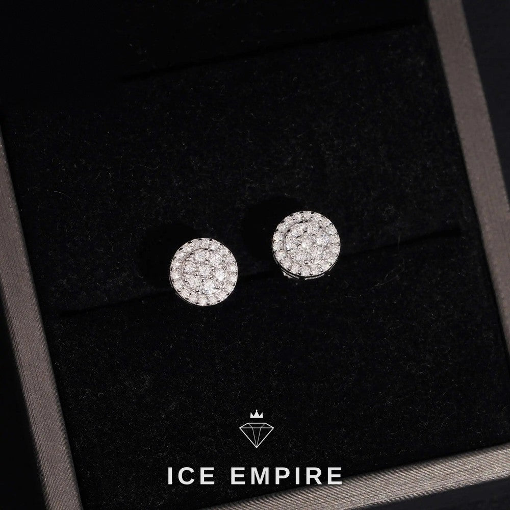 Iced Out 925 Silver Moissanite Earrings