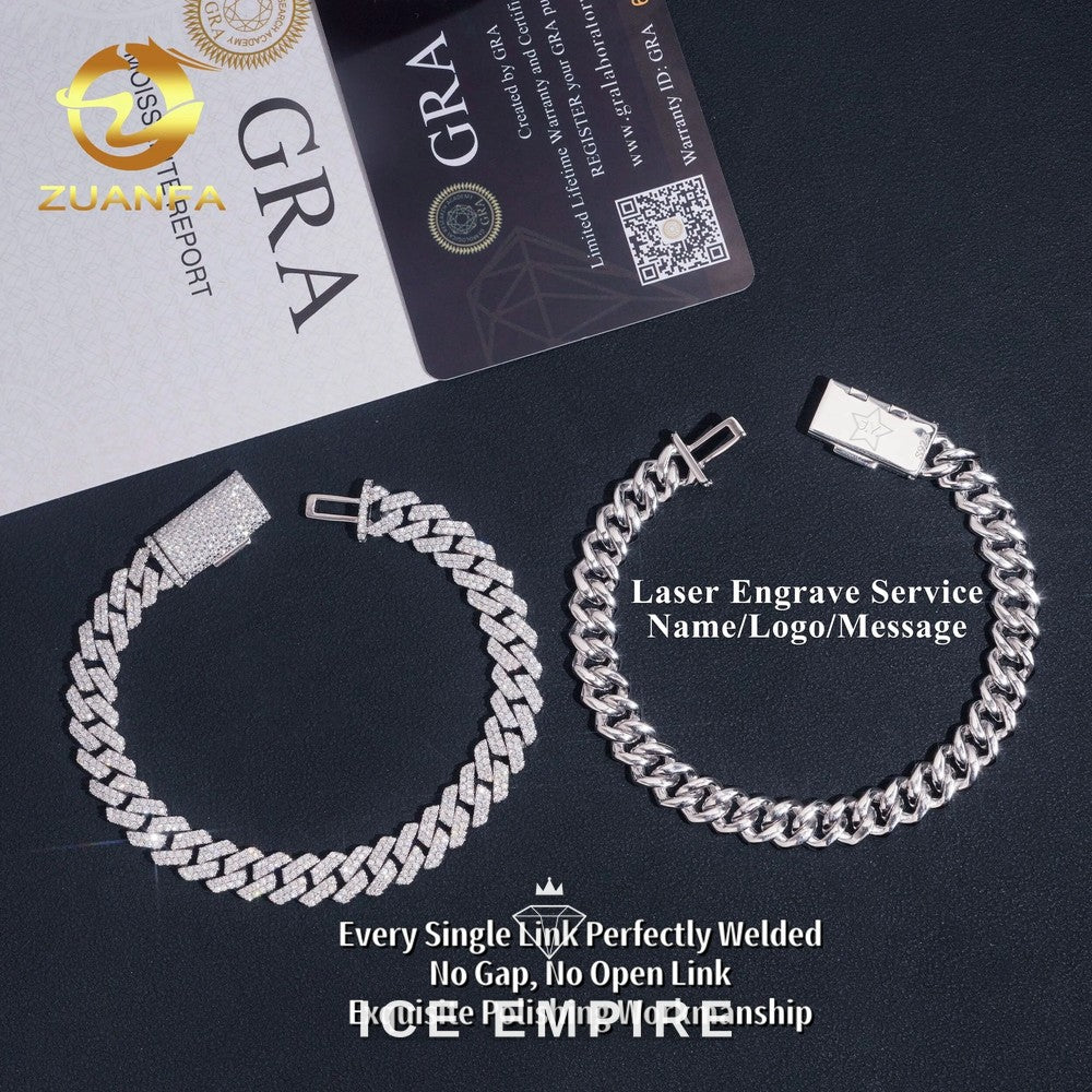 Iced Out Rose Gold Plated Moissanite Cuban Chain