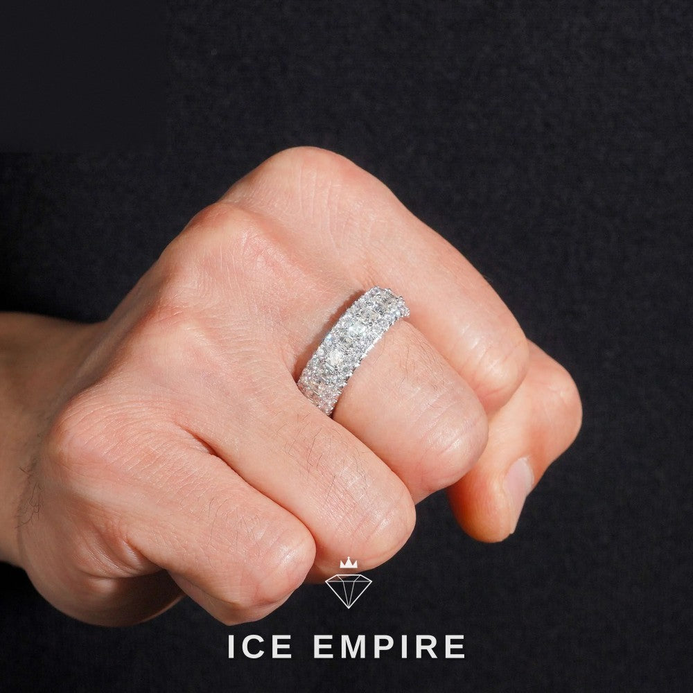 Iced Out 925 Silver Moissanite Ring