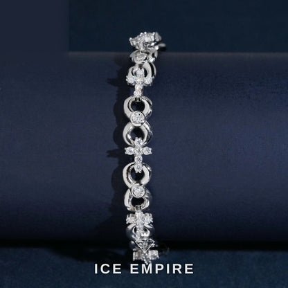 Iced Out Cross 925 Silver Moissanite Cuban Chain