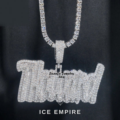 Iced Out 925 Silver Pendant