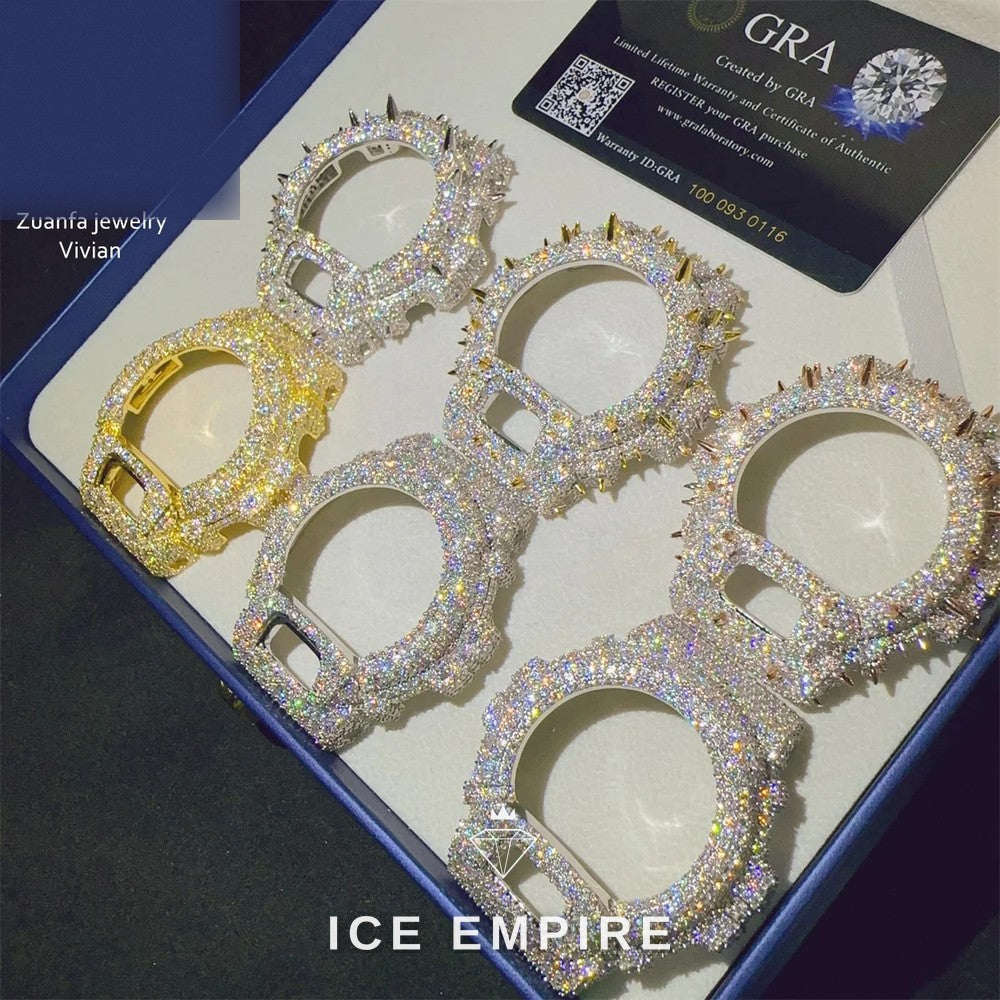 Iced Out 925 Silver Moissanite Watch