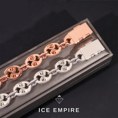 Iced Out Rose Gold Plated Moissanite Bracelet