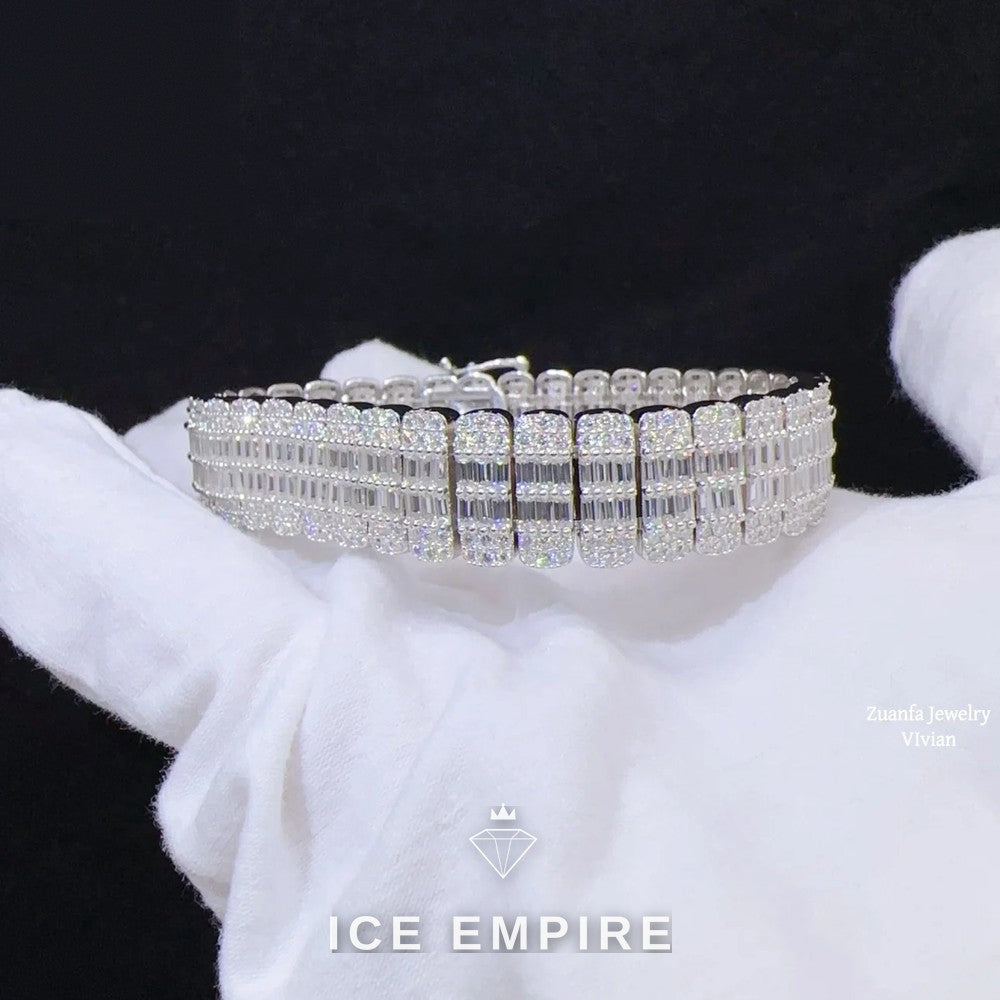 Iced Out Rose Gold Plated Moissanite Cuban Chain