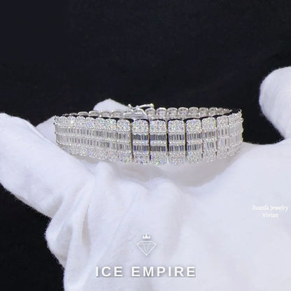 Iced Out Rose Gold Plated Moissanite Cuban Chain