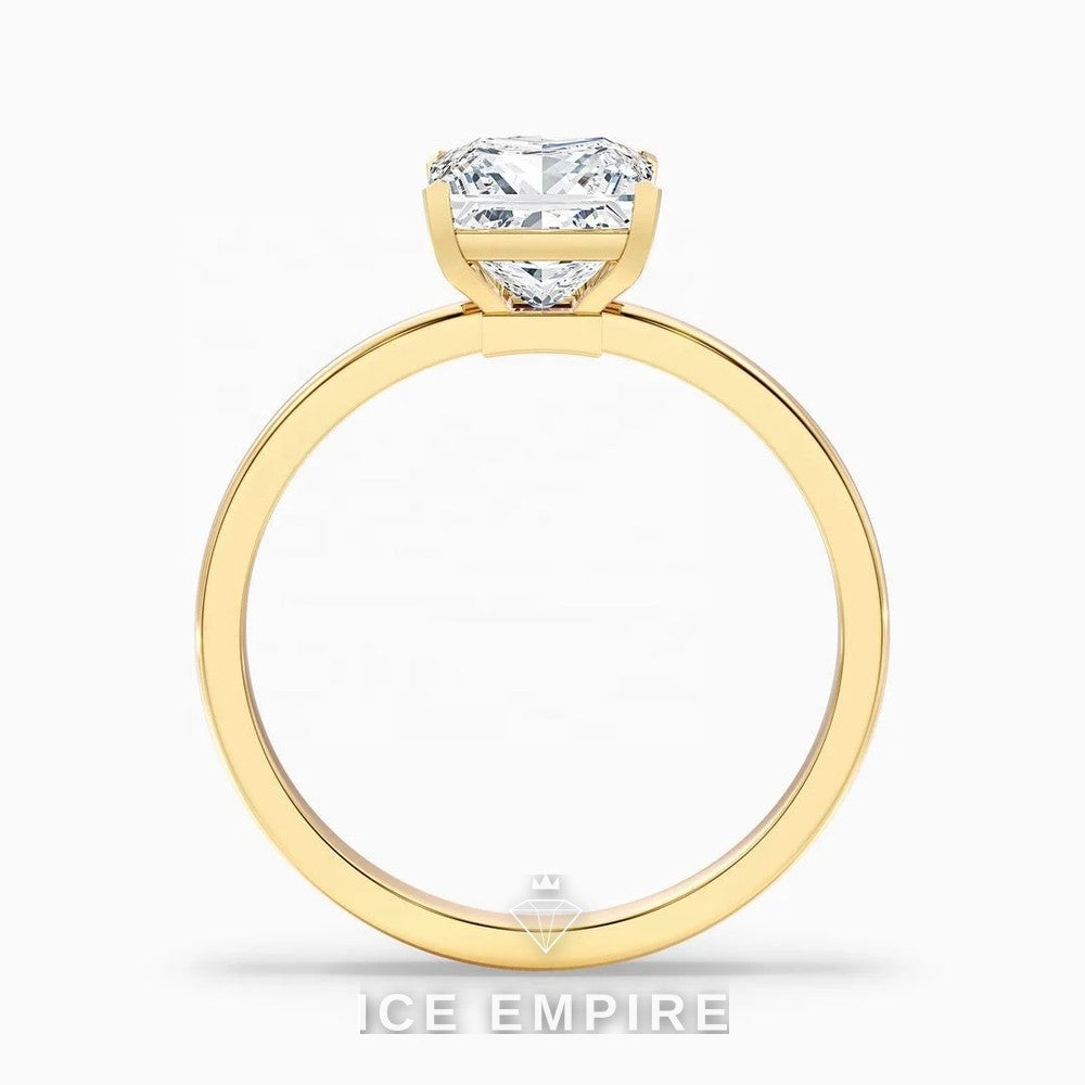 Iced Out 14K Gold Lab Grown Diamond Engagement Ring