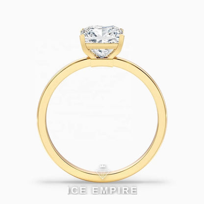 Iced Out 14K Gold Lab Grown Diamond Engagement Ring