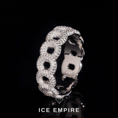 Iced Out 925 Silver Moissanite Ring