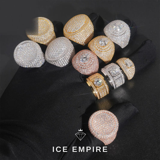 Iced Out Baguette 925 Silver Moissanite Ring