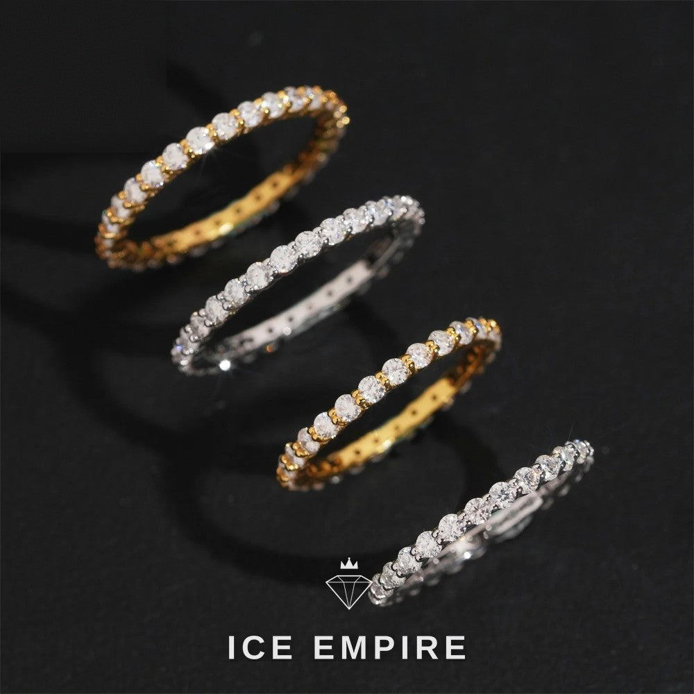 Iced Out 925 Silver Moissanite Ring