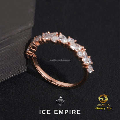 Iced Out Rose Gold Lab Grown Diamond Engagement Ring