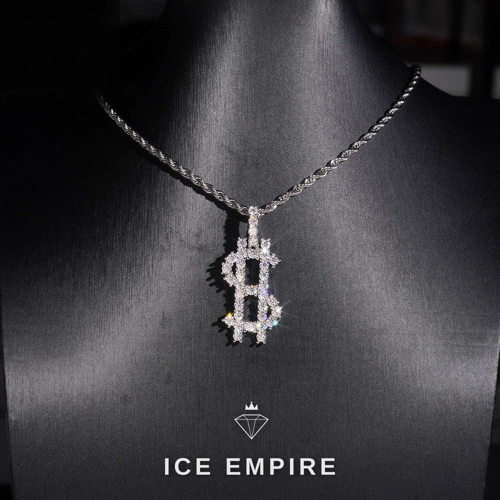 Iced Out Rose Gold Plated Moissanite Pendant