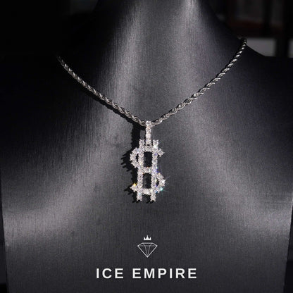 Iced Out Rose Gold Plated Moissanite Pendant
