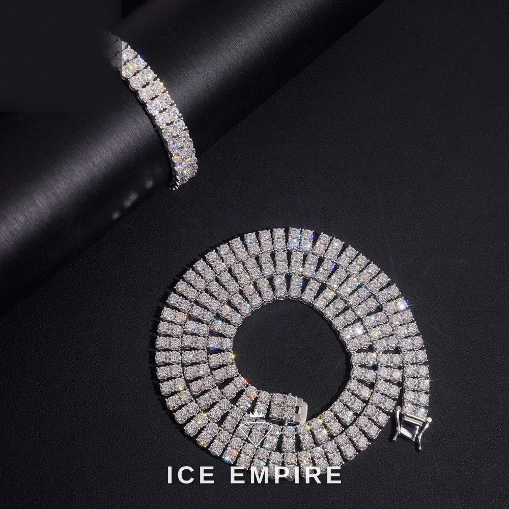 Iced Out Rose Gold Plated Moissanite Cuban Chain