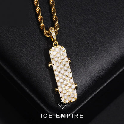 Iced Out Rose Gold Plated Moissanite Pendant