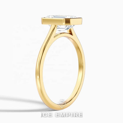 Iced Out 10K Gold Lab Grown Diamond Engagement Ring