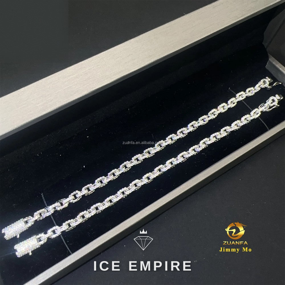 Iced Out Gold Plated Moissanite Cuban Chain