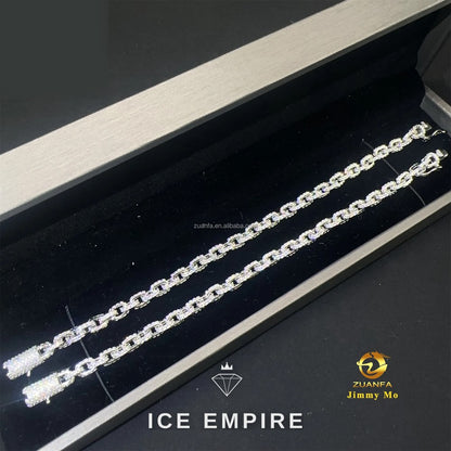 Iced Out Gold Plated Moissanite Cuban Chain