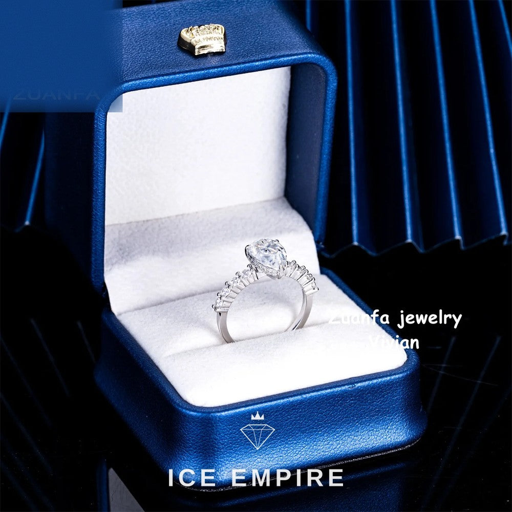 Iced Out 925 Silver Moissanite Ring