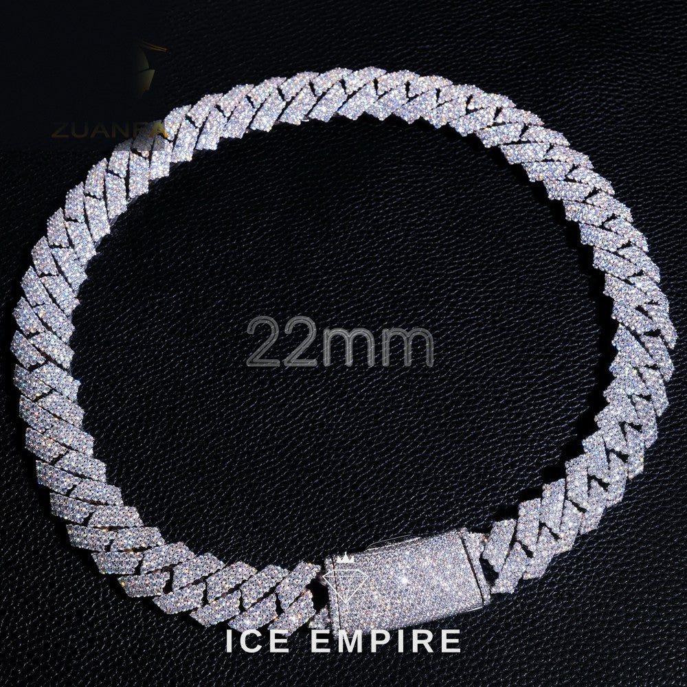 Iced Out Rose Gold Plated Moissanite Cuban Chain