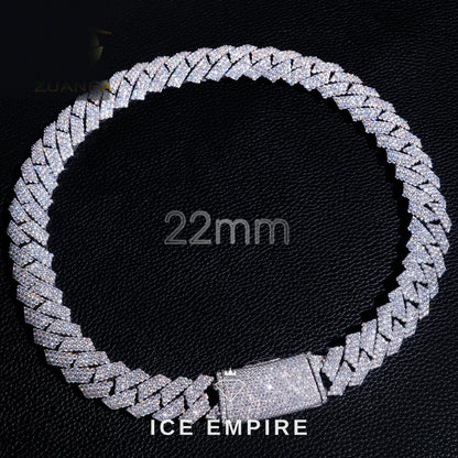 Iced Out Rose Gold Plated Moissanite Cuban Chain