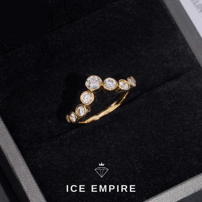 Iced Out 18K Gold Lab Grown Diamond Engagement Ring