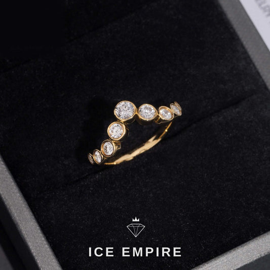 Iced Out 18K Gold Lab Grown Diamond Engagement Ring