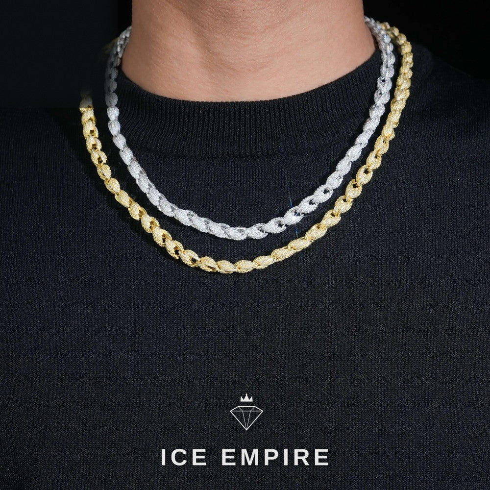 Iced Out Rose Gold Plated Moissanite Cuban Chain