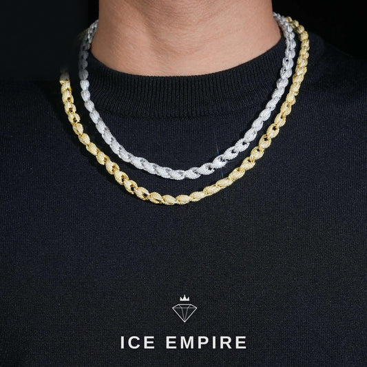 Iced Out Rose Gold Plated Moissanite Cuban Chain