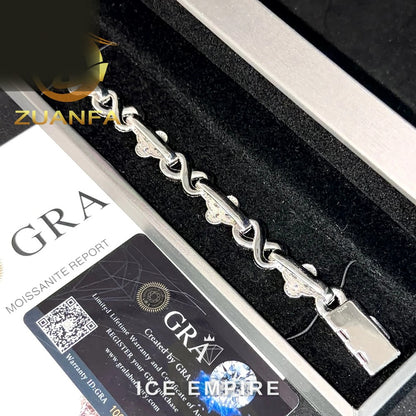 Iced Out Rose Gold Plated Moissanite Cuban Chain