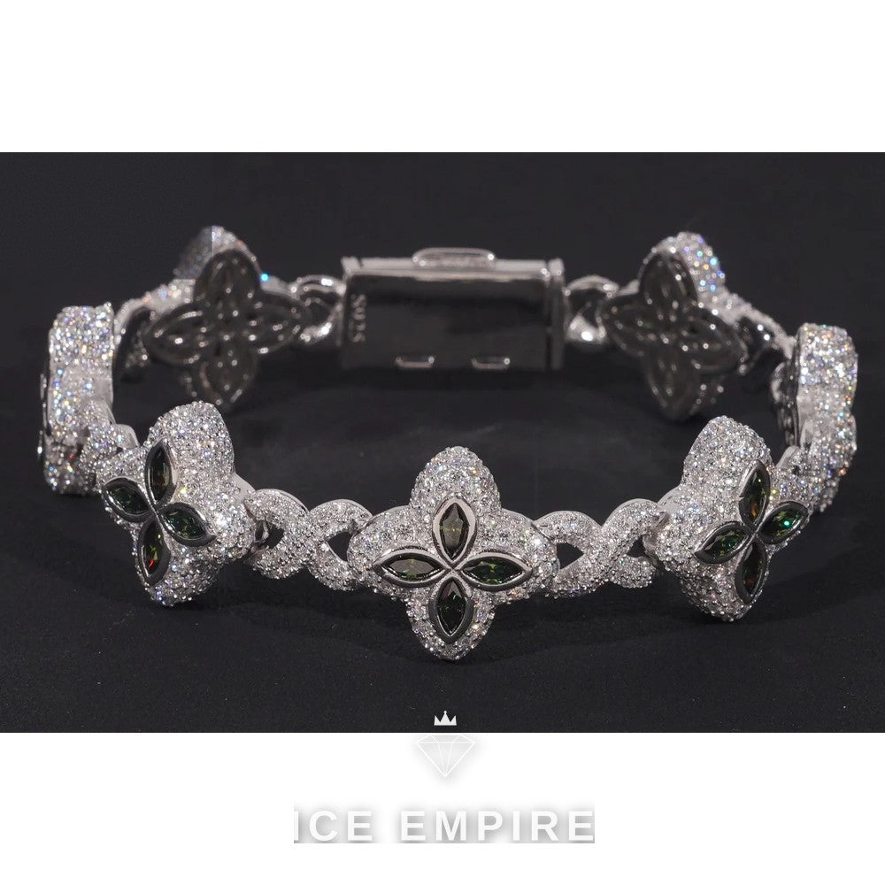 Iced Out 925 Silver Moissanite Cuban Chain