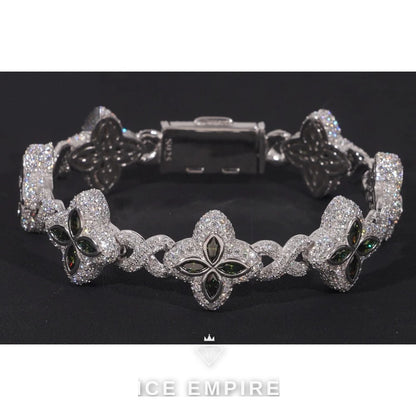 Iced Out 925 Silver Moissanite Cuban Chain