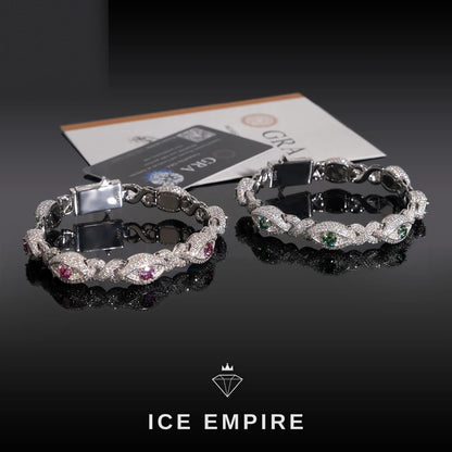 Iced Out 925 Silver Moissanite Cuban Chain